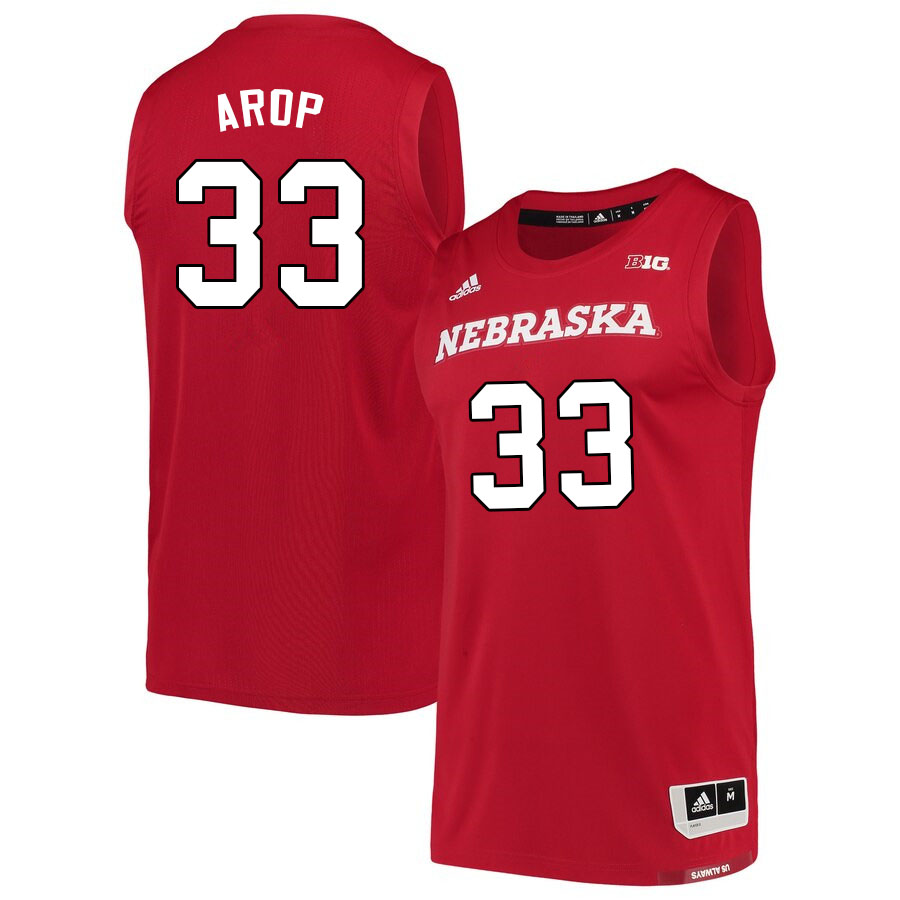 Men #33 Akol Arop Nebraska Cornhuskers College Basketball Jerseys Sale-Scarlet